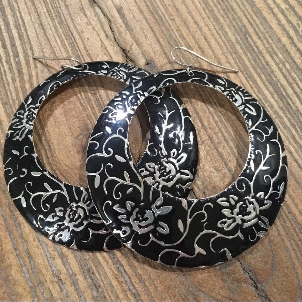 Large Metal Hoop Earrings